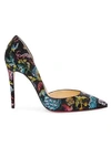 Christian Louboutin Iriza Embellished Suede Pumps In Black Multi