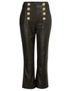 BALMAIN LEATHER TROUSERS,SF15904L069/0PA