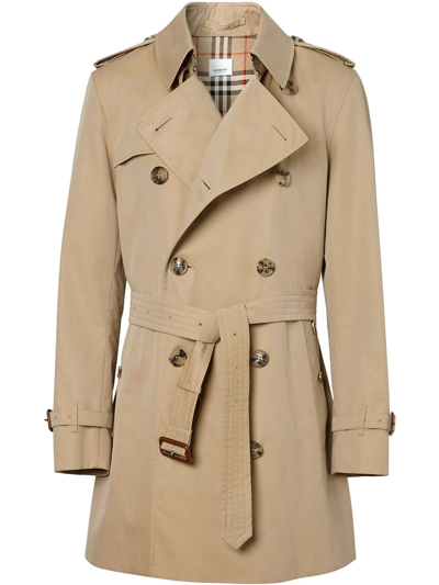 Burberry Wimbledon Trench Double Breasted In Beige