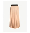 MONCLER High-rise pleated woven midi skirt