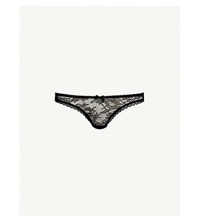 Agent Provocateur Hinda Mid-rise Lace Thong In Black