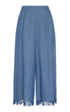 ANDREW GN FRINGED WIDE LEG CULOTTES,766328