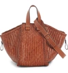 LOEWE MEDIUM HAMMOCK WOVEN LEATHER HOBO,329.69.T38