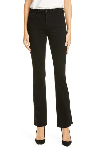 L Agence Oriana High-rise Straight-leg Jeans In Black