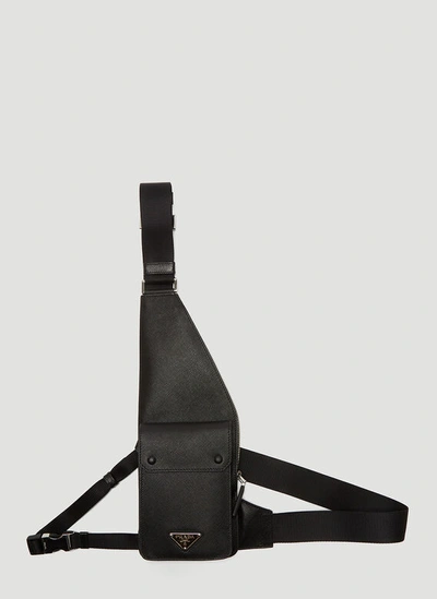 Prada Harness Crossbody Bag In Black