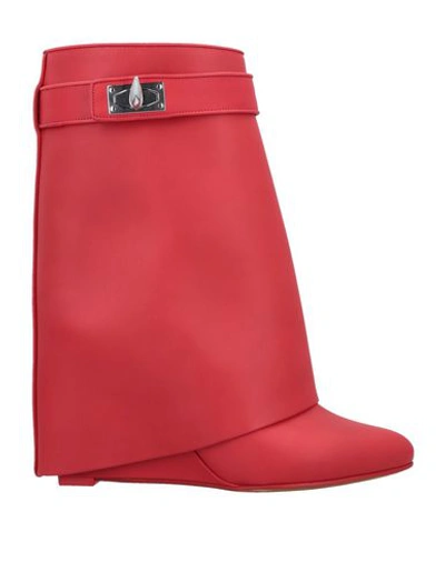 Givenchy Ankle Boots In Red