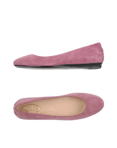 Tod's Ballet Flats In Light Purple