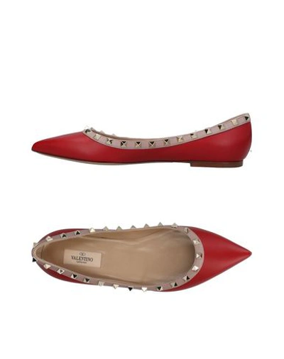 Valentino Garavani Ballet Flats In Red