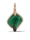 POMELLATO 18KT ROSE GOLD RITRATTO MALACHITE AND BLACK DIAMOND PENDANT