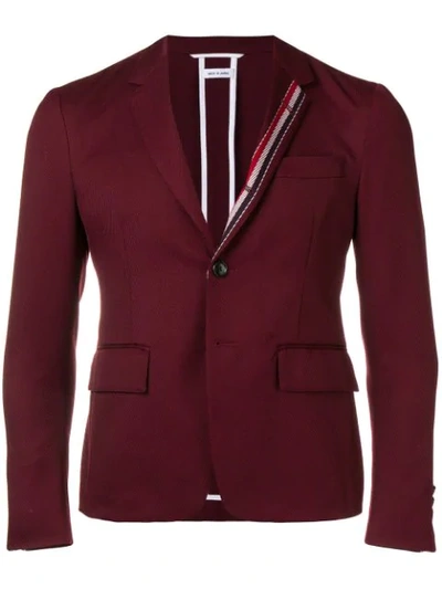 Thom Browne Sakko Mit Streifen In 615 Burgundy