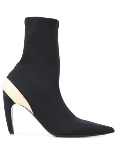 Proenza Schouler Rubber-trimmed Stretch-knit Sock Boots In Black