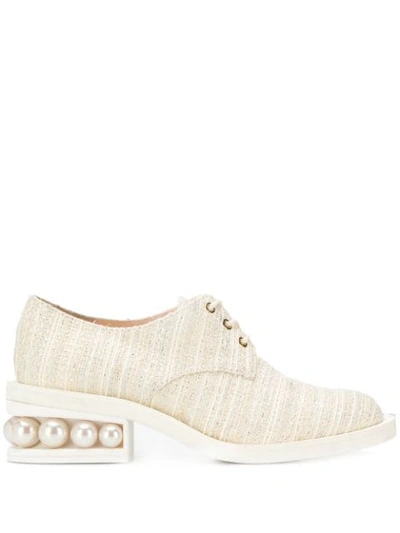 Nicholas Kirkwood Casati Pearl Derby Shoes In Natural