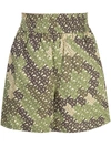 BURBERRY monogram print poplin shorts,8014288