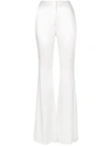 ADAM LIPPES WHITE DOUBLE HAMMERED SATIN PANT,P19501DH