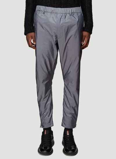 Prada Side-zip Nylon Pants In Grey | ModeSens