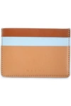 MARNI MARNI WOMAN COLOR-BLOCK LEATHER CARDHOLDER SAND,3074457345620723683