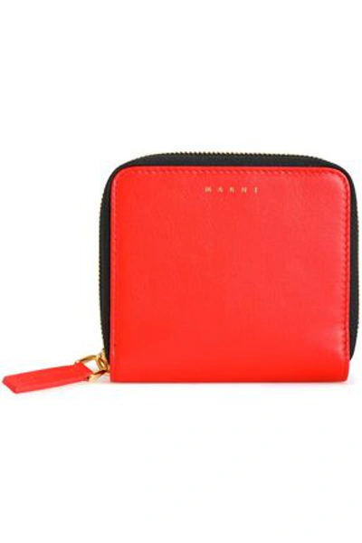 Marni Woman Leather Wallet Tomato Red