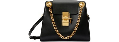 Chloé 'annie' Mini Leather Shoulder Bag In Black