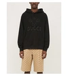 GUCCI Logo-embroidered cotton-jersey hoody