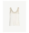 Vince Scoop-neck Silk Satin Tank Top In Pale Alder