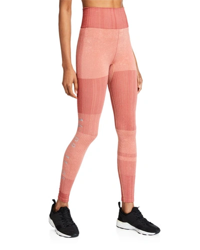 Nike City Ready Knit Performance Tights In Pink/silver