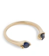 ANITA KO YELLOW GOLD AND BLUE SAPPHIRE ORBIT RING,14868803
