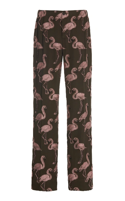 F.r.s For Restless Sleepers Etere Printed Satin Pajama Pants