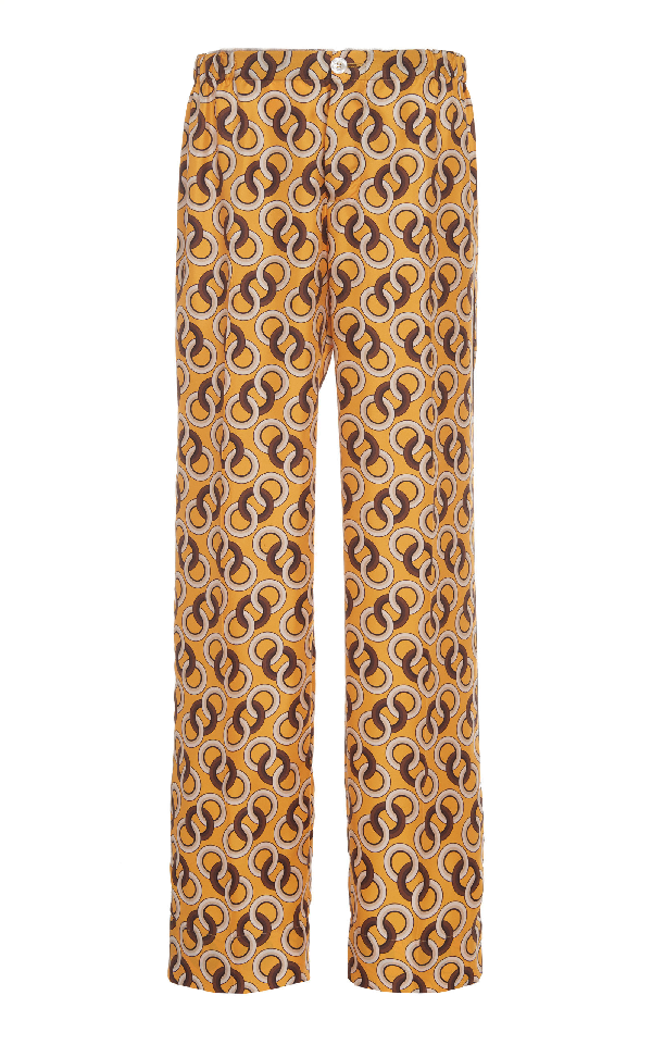 F.r.s For Restless Sleepers Etere Chain Printed Silk Pajama Pants ...