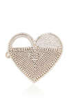 Rosantica Regina Crystal-embellished Heart Clutch Bag In Gold