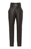 ALEXANDRE VAUTHIER BELTED LEATHER STRAIGHT-LEG PANTS,766931