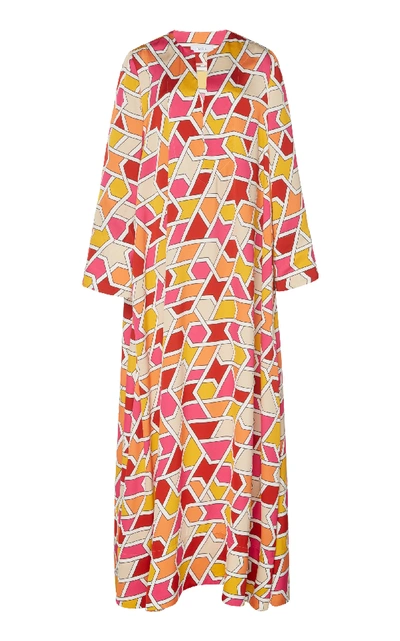 Racil Graphic Print Maxi Dress In White