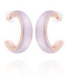 T TAHARI FROSTED LUCITE HOOP EARRING