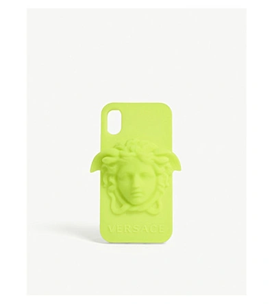 Versace Medusa Phone Case In Fluo Yellow