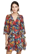 ALICE AND OLIVIA KERRI BISHOP SLEEVE WRAP DRESS