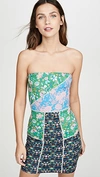 Cynthia Rowley Wavey Neoprene Tube Dress In Multi Floral