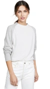 VINCE COLORBLOCK RAGLAN CASHMERE SWEATER