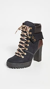 SEE BY CHLOÉ LACE UP BOOTS,SEECL42251