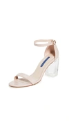 STUART WEITZMAN NEARLYNUDE LUCITE SANDAL