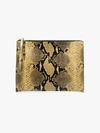 MARNI MARNI BLACK AND YELLOW SNAKE EFFECT LEATHER CLUTCH BAG,PHMO0003X1LV84813891991