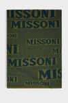 MISSONI Knit Check Logo-Detail Scarf,SC47WMU7113