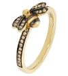 ANNOUSHKA 18CT YELLOW GOLD AND DIAMOND BEE RING,74703029