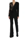 GIVENCHY GIVENCHY LACE DRAPED V NECK JUMPSUIT