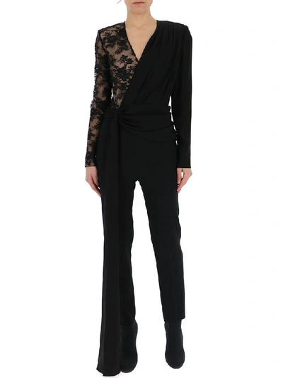 Givenchy Lace And Cotton-blend Jumpsuit In Black