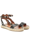 VALENTINO GARAVANI ROCKSTUD DOUBLE LEATHER SANDALS,P00396944