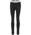 Rabanne Printed Stretch-jersey Stirrup Leggings In Black