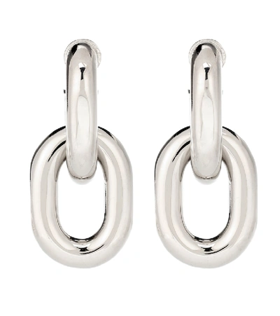 Rabanne Silver-colored Aluminum Xl Hoop Earrings In Argento