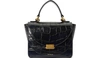 WANDLER LUNA MINI SHOULDER BAG,LUNA MINI CROCO CALF LEATHER NIGHT