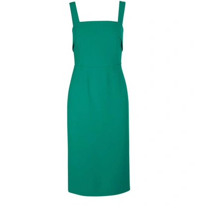 Dolce & Gabbana Dart-detail Square-neck Dress In Green