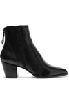 ALEXANDRE BIRMAN BENTA WHIPSTITCHED LEATHER ANKLE BOOTS