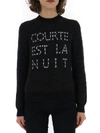 SAINT LAURENT SAINT LAURENT SLOGAN KNITTED SWEATSHIRT